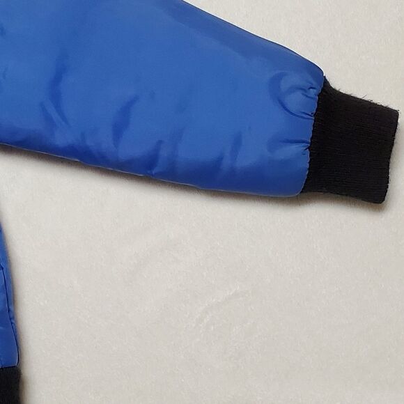 Vintage 1980s Arctic Blue Full-zip Removable Sleeve Puffer Snow Ski Jacket M - Picture 4 of 12